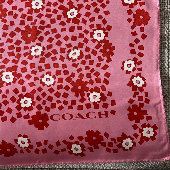 Coach Country Club Floral Print Silk Bandana - Picture 5 of 7
